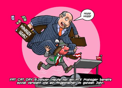 Cartoon: Fat Cat Day (medium) by Chris Berger tagged ak,manager,ceo,gehalt,reichtum,überbezahlung,ungerechtigkeit,arbeiter,angestellte,ak,manager,ceo,gehalt,reichtum,überbezahlung,ungerechtigkeit,arbeiter,angestellte