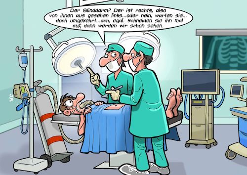 Cartoon: Operation (medium) by Chris Berger tagged operation,chirurgie,chirurg,op,blinddarm,dilettanten,ärzte,operation,chirurgie,chirurg,op,blinddarm,dilettanten,ärzte