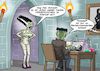 Cartoon: Frankies Internetrecherche (small) by Chris Berger tagged frankenstein,monster,braut,internet,sex,weird,seltsam