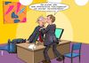 Cartoon: Idealbesetzung (small) by Chris Berger tagged aggression,marketing,einstellung,engagement,posten,job,vorstellungsgespräch,chef,bewerber
