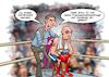 Cartoon: In der Ecke (small) by Chris Berger tagged boxer,boxen,ring,facebook,soziale,medien,freundschaftsanfrage,knockout,mma