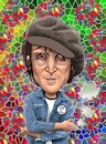 Cartoon: John Lennon (small) by Chris Berger tagged beatles,lennon,yoko,ono,give,peace,chance
