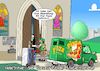 Cartoon: Krisengewinner (small) by Chris Berger tagged pizza,pizzeria,lieferdienst,kloster,diavolo,pandemie,corona,covid,lieferando
