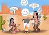 Cartoon: Rauchsignale (small) by Chris Berger tagged rauchsignale,kurznachrichten,emojis,sms,whatsapp,indianer,wild,west