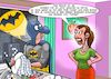 Cartoon: Superheldenehe (small) by Chris Berger tagged batman,ehefrau,notfall,gotham,pantoffelheld,abwasch,hausarbeit,zank,xanthippe