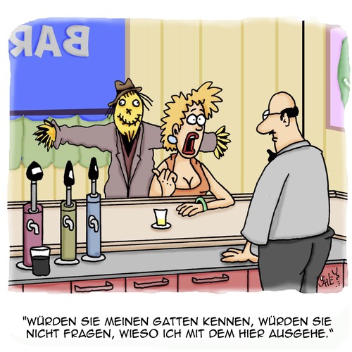 Cartoon: Ausgehen (medium) by Karsten Schley tagged männer,frauen,bars,ehe,liebe,beziehungen,trinken,männer,frauen,bars,ehe,liebe,beziehungen,trinken