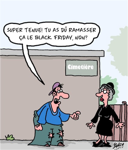 Cartoon: Noir... (medium) by Karsten Schley tagged black,friday,capitalisme,economie,profits,internet,industrie,black,friday,capitalisme,economie,profits,internet,industrie