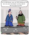 Cartoon: Bahnpersonal (small) by Karsten Schley tagged bahn,deutschland,personal,immigration,kriminalität,messerstecher,personenverkehr,transport,politik,gesellschaft