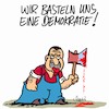 Cartoon: Bastelstunde (small) by Karsten Schley tagged türkei,demokratie,erdogan,politik,meinungsfreiheit,diktaturen,akp,gesellschaft,europa