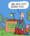 Cartoon: Begraben (small) by Karsten Schley tagged kohl,deutschland,politik,korruption,spendenskandal,birne,staatsakt,begräbnis,europa