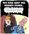 Cartoon: Böser Geist (small) by Karsten Schley tagged politik,trump,biden,wahlen,usa,demokraten,republikaner,einfluss,soziales,gesellschaft,spaltung
