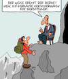 Cartoon: Der weise Mann (small) by Karsten Schley tagged weisheit,marketing,berge,bergsteiger,verkäufer,vertreter,versicherungen,außendienst,umsätze,vertrieb,wirtschaft