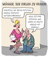 Cartoon: Ehrlichkeit (small) by Karsten Schley tagged männer,frauen,beziehungen,liebe,ehrlichkeit,dating,sex