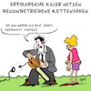 Cartoon: Erfolgreich (small) by Karsten Schley tagged killer,tod,verbrechen,kettensägen,filme,unterhaltung,technik