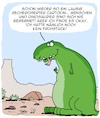 Cartoon: Frühstück (small) by Karsten Schley tagged prähistorisches,tiere,menschen,dinosaurier,biologie,evolution,cartoons,kunst