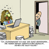 Cartoon: Heute wird es später... (small) by Karsten Schley tagged arbeit,arbeitgeber,arbeitnehmer,arbeitszeit,jobs,wirtschaft,business,überstunden,mehrarbeit,büro,industrie