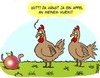 Cartoon: Hühner (small) by Karsten Schley tagged natur tiere ernährung landwirtschaft