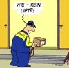 Cartoon: Kein Lift (small) by Karsten Schley tagged business,geld,gesellschaft,wirtschaft,service,deutschland,kunden,kundenservice,beamte