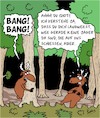 Cartoon: Laaangweilig!! (small) by Karsten Schley tagged corona,ausgehsperre,quarantäne,tiere,jäger,natur,wald