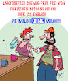 Cartoon: Laktose (small) by Karsten Schley tagged laktose,milch,ernährung,hipsters,modetrends,zusatzstoffe,tierprodukte,veganer,vegetarier,gesellschaft