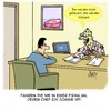 Cartoon: Nicht gefeuert! (small) by Karsten Schley tagged jobs,arbeit,arbeitnehmer,arbeitgeber,arbeitssicherheit,jobsicherheit,entlassungen,zombies