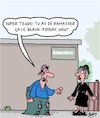 Cartoon: Noir... (small) by Karsten Schley tagged black,friday,capitalisme,economie,profits,internet,industrie
