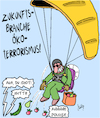 Cartoon: Öko-Terrorismus (small) by Karsten Schley tagged terrorismus,grüne,greenpeace,umwelt,fußball,münchen,sicherheit,politik,gesellschaft