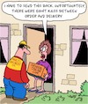 Cartoon: Parcel Delivery (small) by Karsten Schley tagged online,shopping,fashion,weight,parcels,delivery,service,transport,women,business,industry,economy,trading