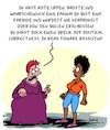 Cartoon: Reaktionär! (small) by Karsten Schley tagged frauen,rassismus,bigotterie,politik,medien,feminismus,extremismus,gesellschaft