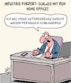 Cartoon: Schluß mit Home Office!! (small) by Karsten Schley tagged homeoffice,arbeit,wirtschaft,industrie,arbeitgeber,arbeitnehmer,überwachung,arbeitszeiten,büro,corona,politik,gesellschaft,deutschland