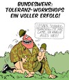 Cartoon: Super Bundeswehr (small) by Karsten Schley tagged bundeswehr,politik,toleranz,workshops,mobbing,verteidigung,gesellschaft,soldaten,deutschland,sex