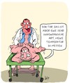 Cartoon: Temperatur (small) by Karsten Schley tagged corona,covid19,temperatur,fieber,tests,ärzte,patienten,sex