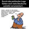 Cartoon: Verunsicherung (small) by Karsten Schley tagged deutschland,gesellschaft,protest,verunsicherung,vertrauen,politik,innenpolitik,flüchtlinge,kriminalität,wahlen,rechtsextremismus,demokratie