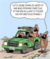 Cartoon: Voitures Electriques (small) by Karsten Schley tagged terrorisme,climat,daech,religion,musulmans,islamisme,politique