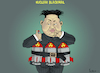 Cartoon: Nuclear Blackmail (small) by NEM0 tagged blackmail,nuke,nuclear,missile,icbm,suicide,belt,kim,jong,un,trump,wmd,dr,evil