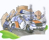 Cartoon: Feuerwehreinsatz (small) by HSB-Cartoon tagged feuerwehr,einsatz,notfall,auto,feuerwehrauto,mercedes,cartoon,karikatur,airbrush
