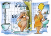 Cartoon: hartes Wasser (small) by HSB-Cartoon tagged wasser stadtwerke versorger dusche mann frau gebühren bad badezimmer cartoon airbrush airbrushdesign wc stadt stadtverwaltung behörde aqua h2o karikatur