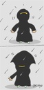 Cartoon: umbrella (small) by yasar kemal turan tagged umbrella,love,veiling,zealot,rain