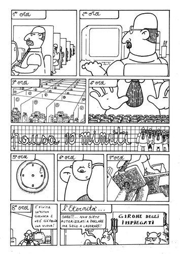 Cartoon: Pausa 10 minuti (medium) by ignant tagged lavoro,job,inferno,hell,cartoon,fumetto