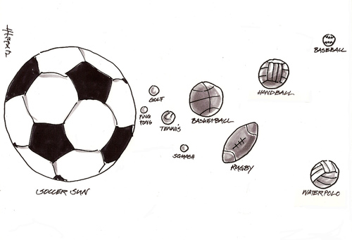 Cartoon: Soccer Sun (medium) by helmutk tagged sport