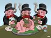 Cartoon: Bankers (small) by Tjeerd Royaards tagged aig bank bankers finance money bonus bonuses