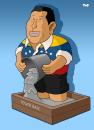Cartoon: Chavez (small) by Tjeerd Royaards tagged chavez venezuela democracy referendum socialism oil reelection election