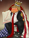 Cartoon: His Royal Dumbness (small) by Tjeerd Royaards tagged virus,corona,pandemic,usa,trumpo,united,states,response,victims,leadership