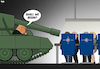 Cartoon: NATO Summit (small) by Tjeerd Royaards tagged eu,europe,usa,defense,army,budget,nato,summit,tank