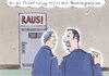 Cartoon: Abschiebegewahrsam (small) by woessner tagged abschiebegewahrsam,gefängnis,vollzug,beamte,wärter,polizei,privatisierung,verstaatlichung,ausländer,politik,sprache