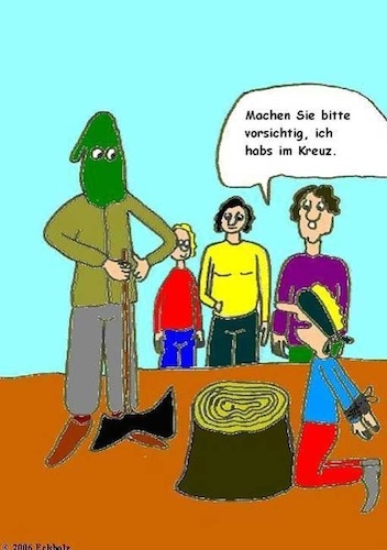 Cartoon: Der letzte Wunsch... (medium) by Sven1978 tagged richter,henker,schmerzen,rückenschmerzen,todesstrafe,scharfrichter,männer