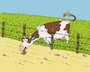 Cartoon: Kuh (small) by Karl Berger tagged kuh,gras,zaun,nachbar,hunger,neid