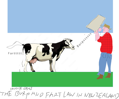 Cartoon: Cow burps (medium) by gungor tagged tax,on,cow,burps,tax,on,cow,burps