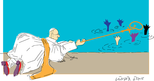 Cartoon: Pope Francis (medium) by gungor tagged italy