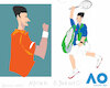 Cartoon: Novak Djokovic (small) by gungor tagged serbian,tennis,player